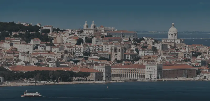 Panorama aéreo de Lisboa, Portugal